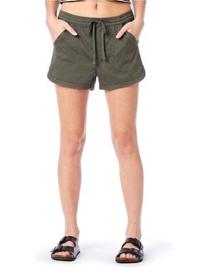 UNIONBAY Maribeth Sateen Shorts - Olive Green